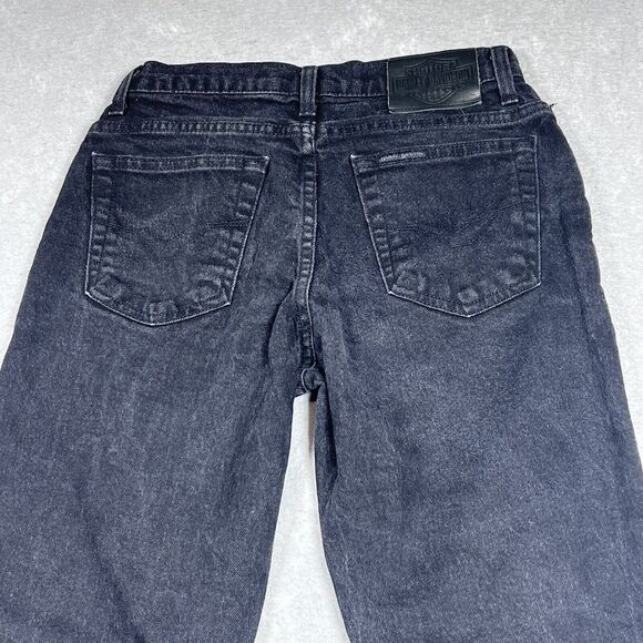 Harley Davidson Jeans Womens Size 4P Black Straight Leg Dark Wash Denim - Picture 6 of 13